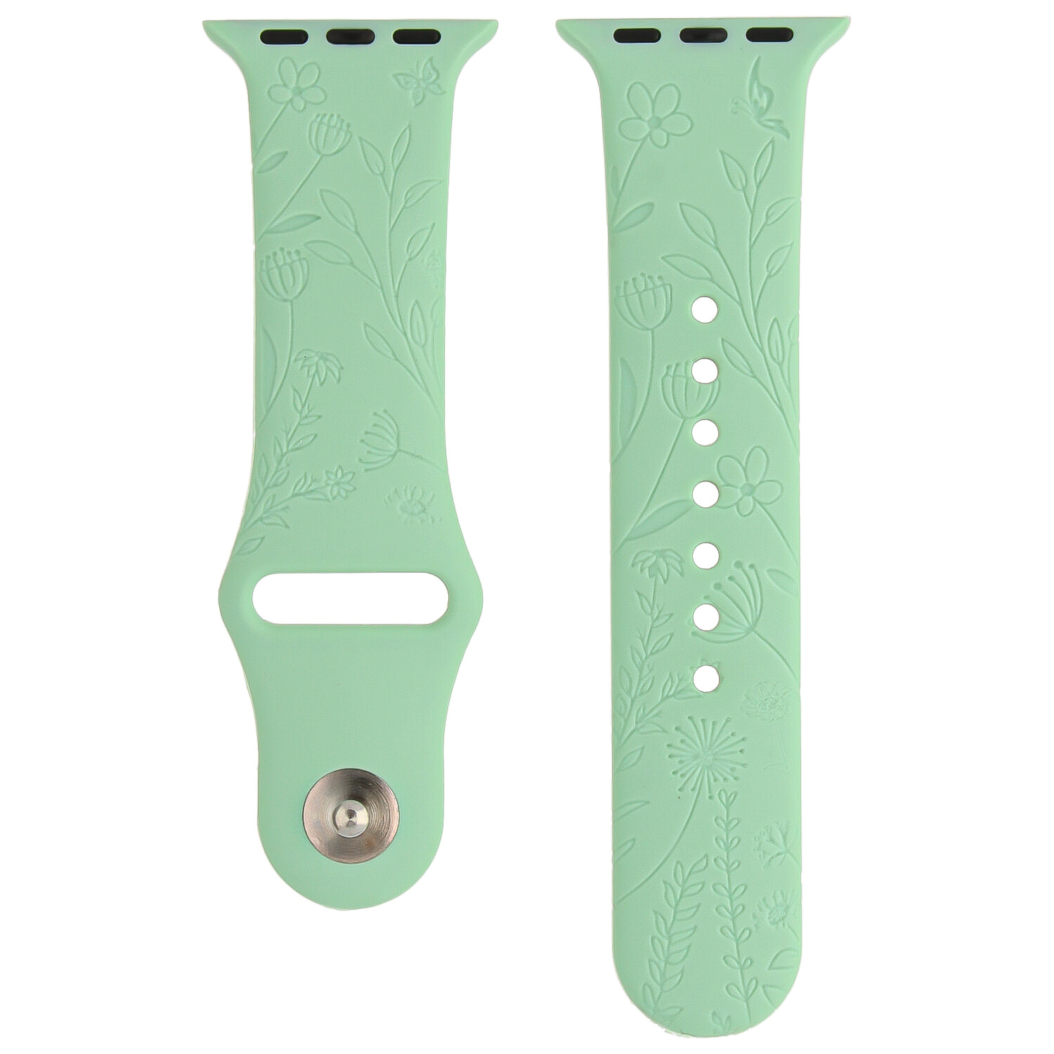 Bracelet sport imprimé Apple Watch - vert floral