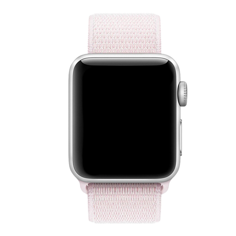 Bracelet boucle sport en nylon Apple Watch sportif - rose