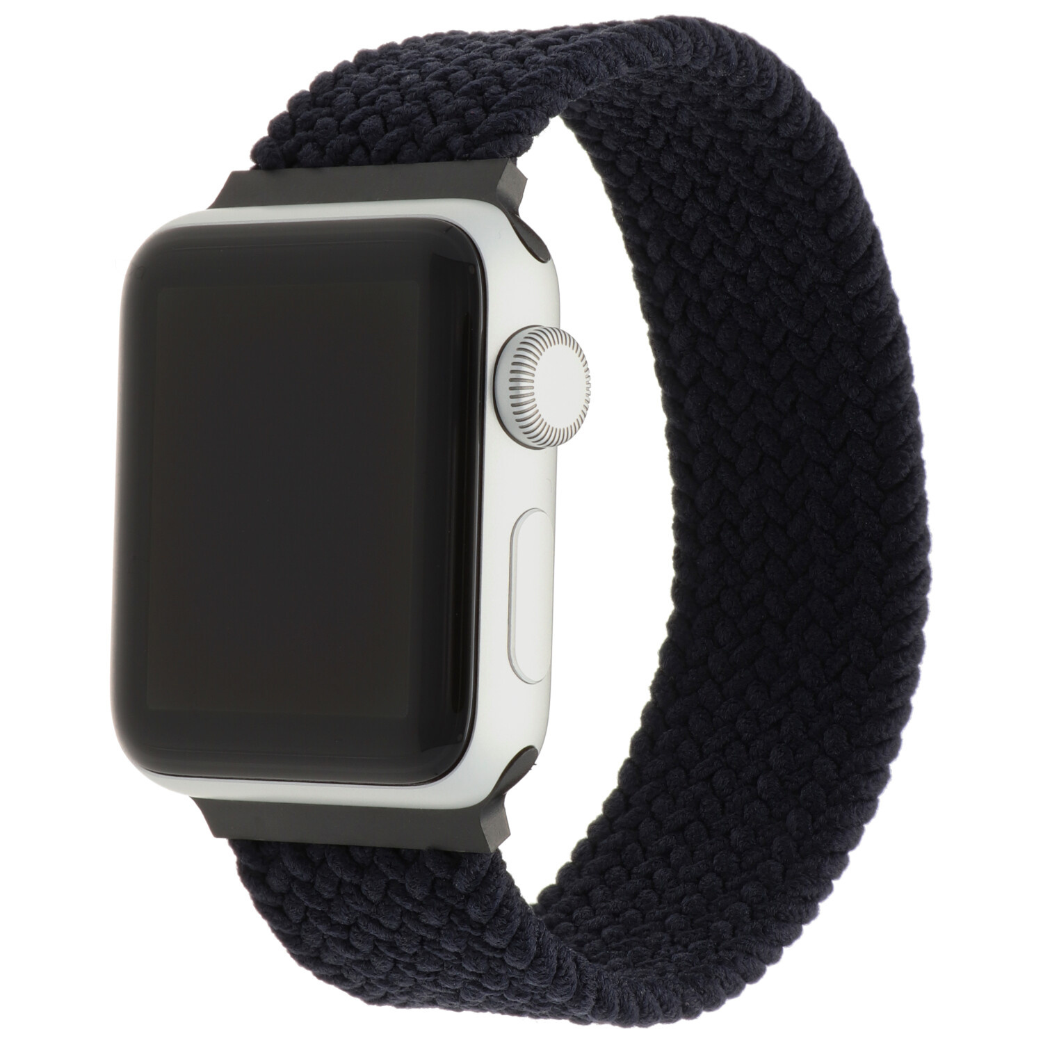 Bracelet nylon Boucle unique tressé Apple Watch - noir