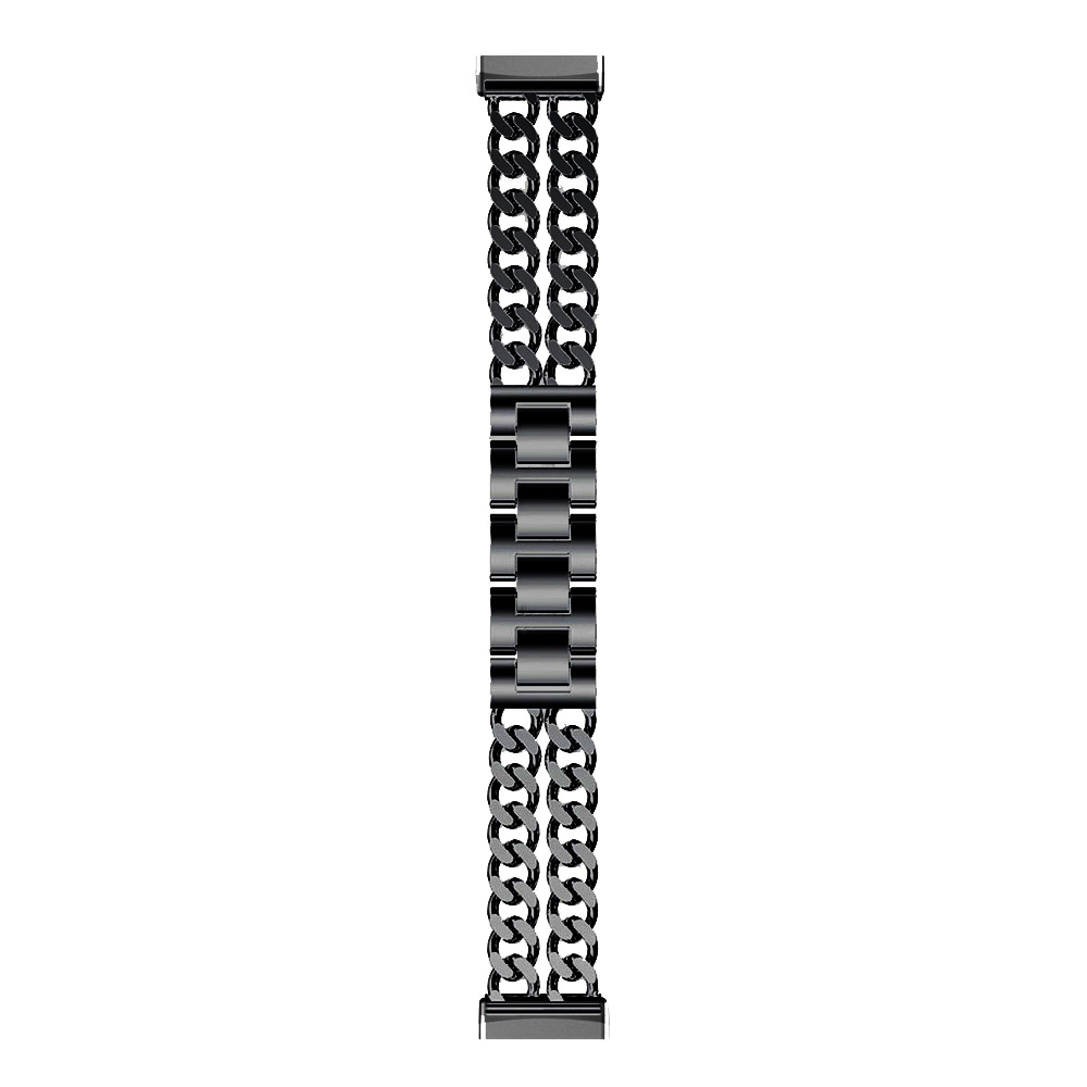 Bracelet acier cow-boy Fitbit Versa 3 / Sense - noir