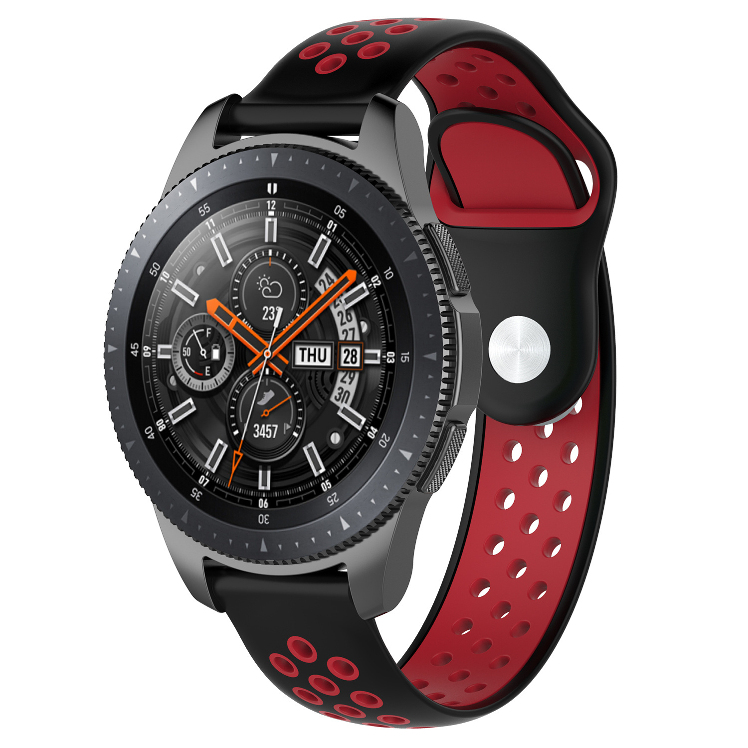 Bracelet sport double Samsung Galaxy Watch - noir rouge
