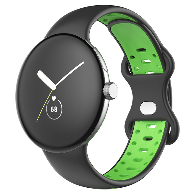 Bracelet sport double Google Pixel Watch - noir vert