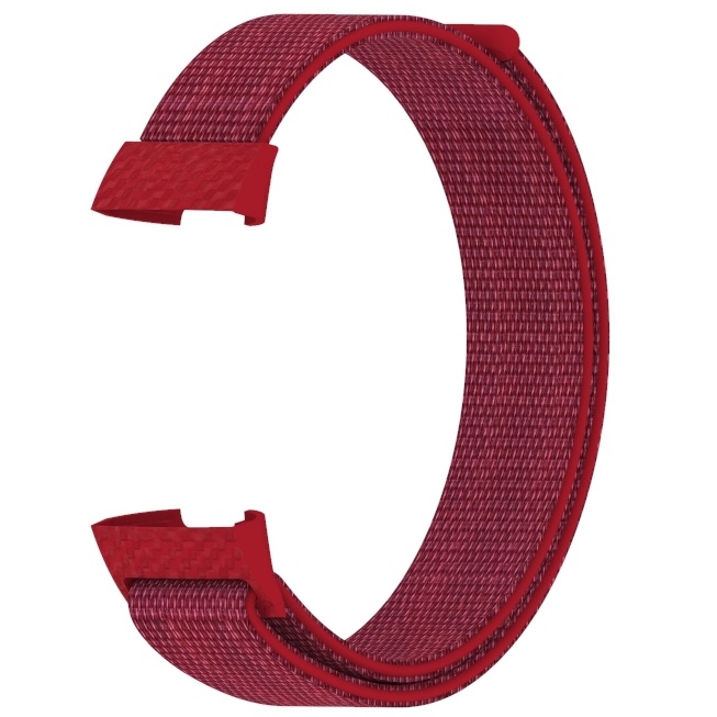 Bracelet boucle sport en nylon Fitbit Charge 3 & 4 - rouge