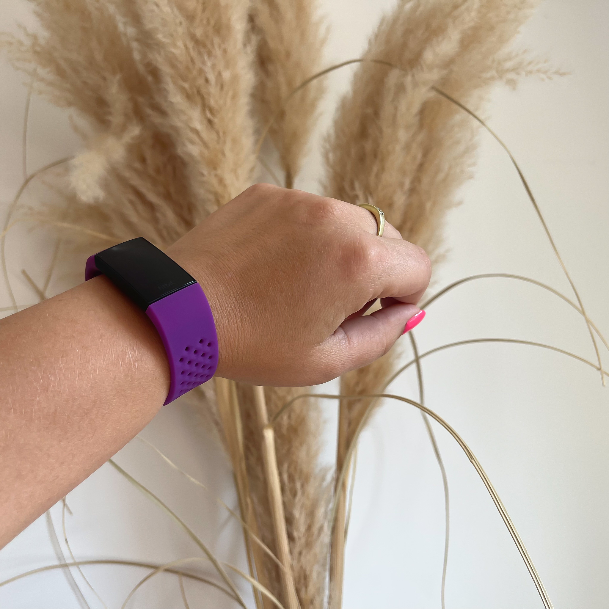 Bracelet sport point Fitbit Charge 3 & 4 - violet foncé