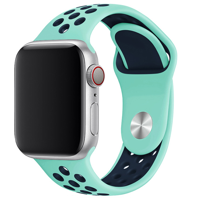 Bracelet sport double Apple Watch - bleu turquoise