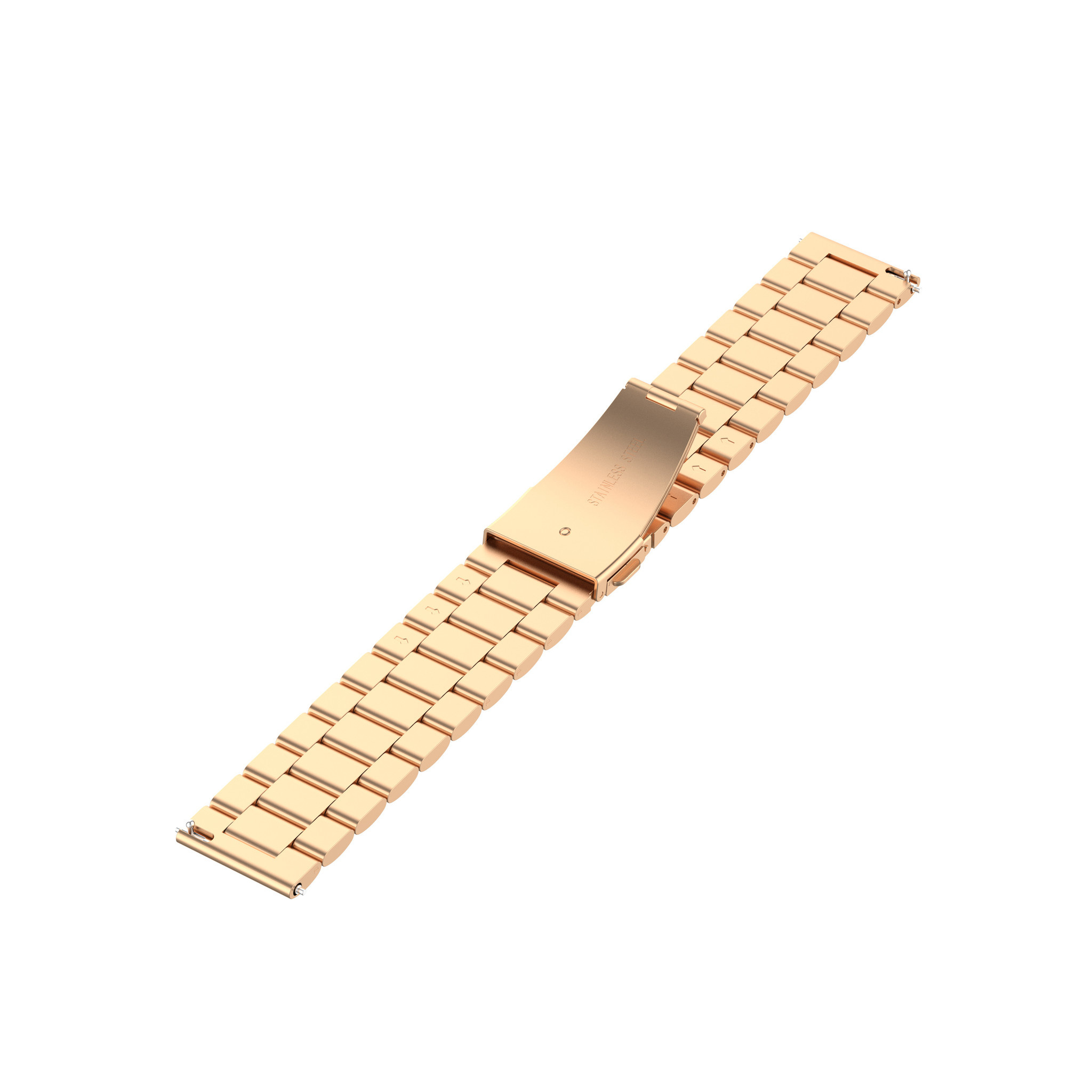 Bracelet acier perles Huawei Watch GT - rose or