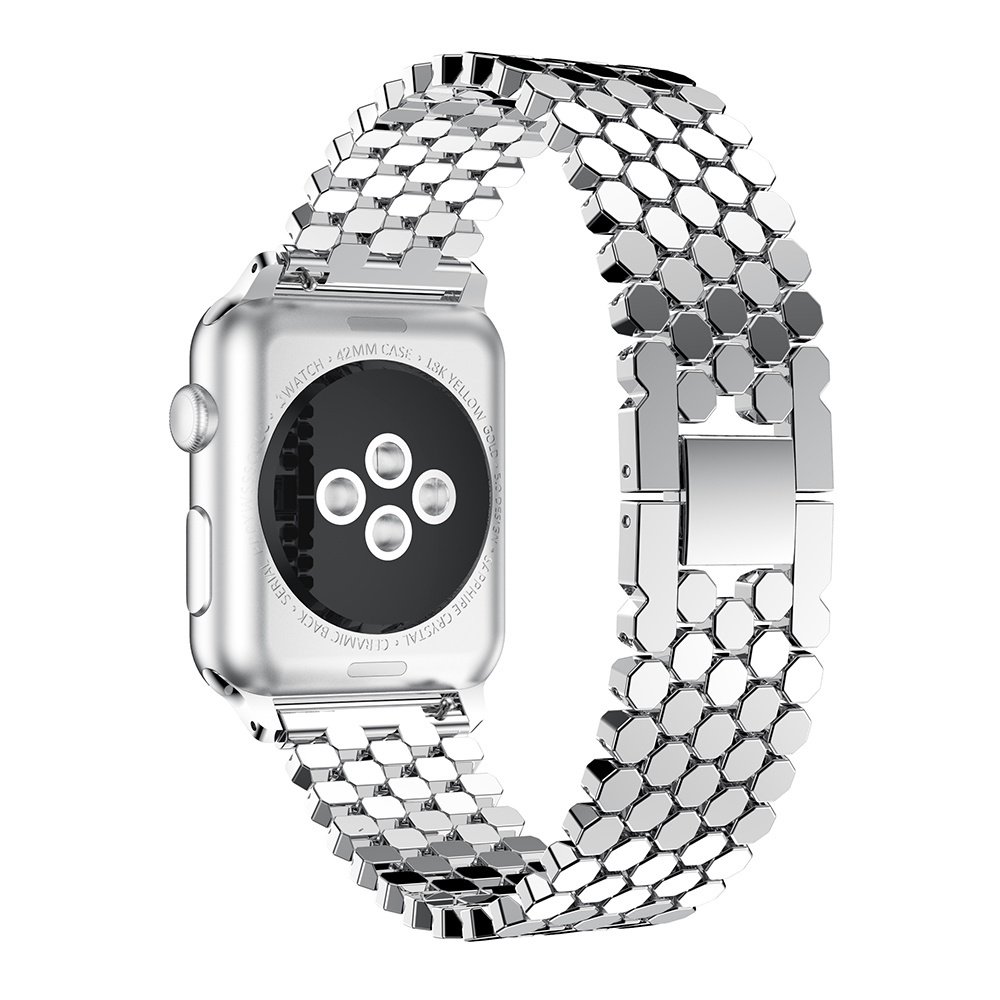 Bracelet acier poisson Apple Watch - argent