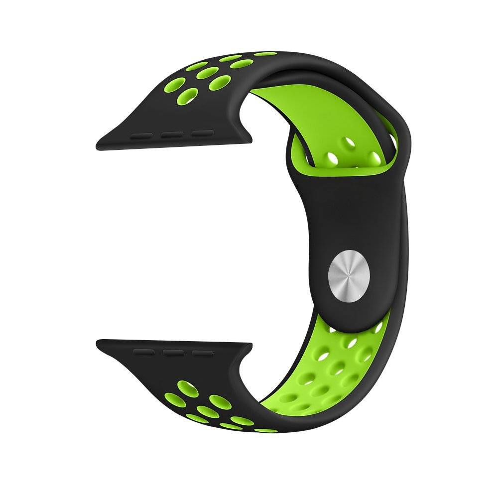 Bracelet sport double Apple Watch - noir vert