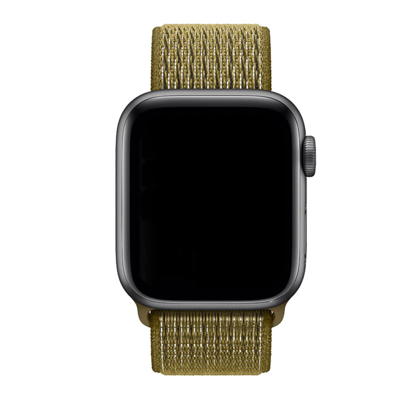 Bracelet boucle sport en nylon Apple Watch - écailles d'olive