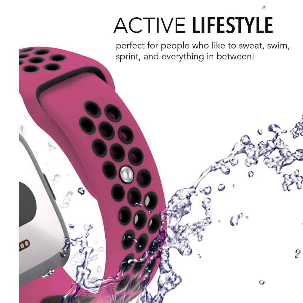 Bracelet sport double Fitbit Versa - violet noir