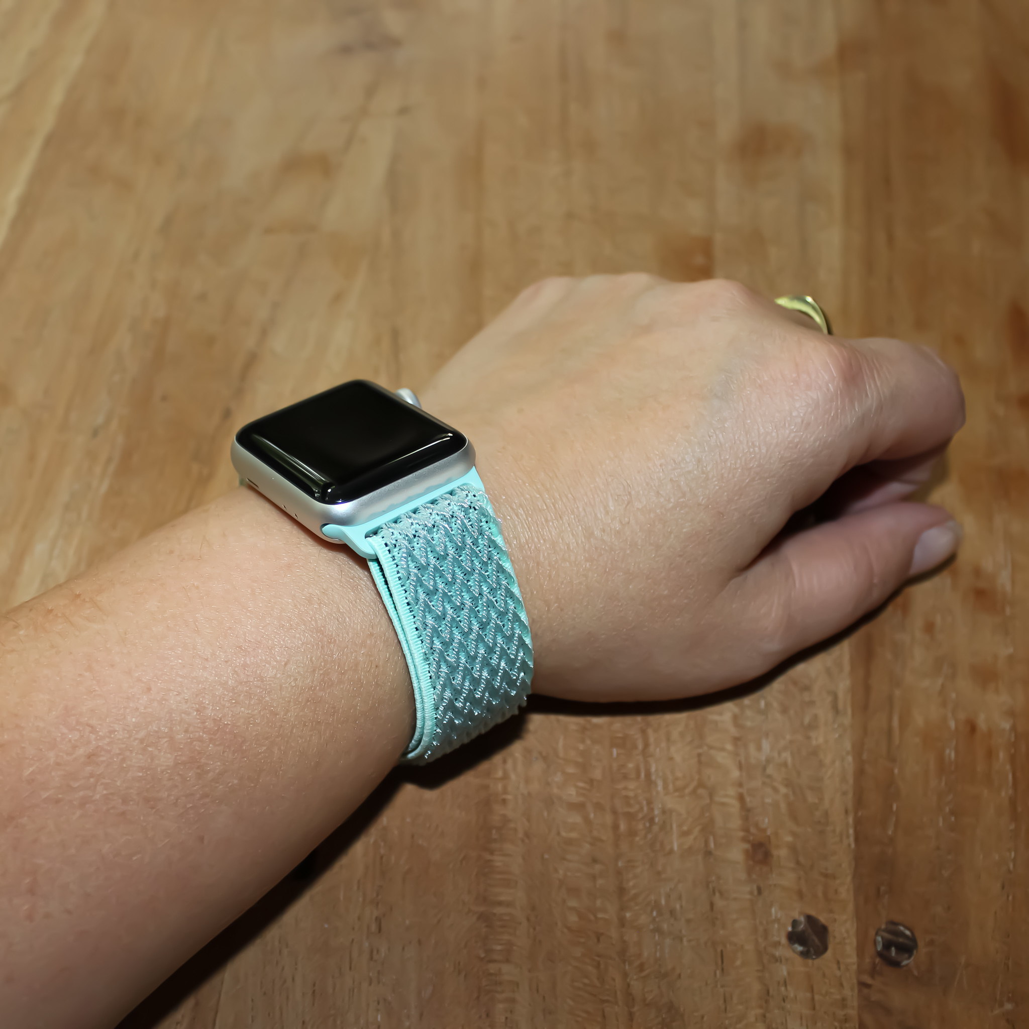 Bracelet nylon solo Apple Watch - sarcelle
