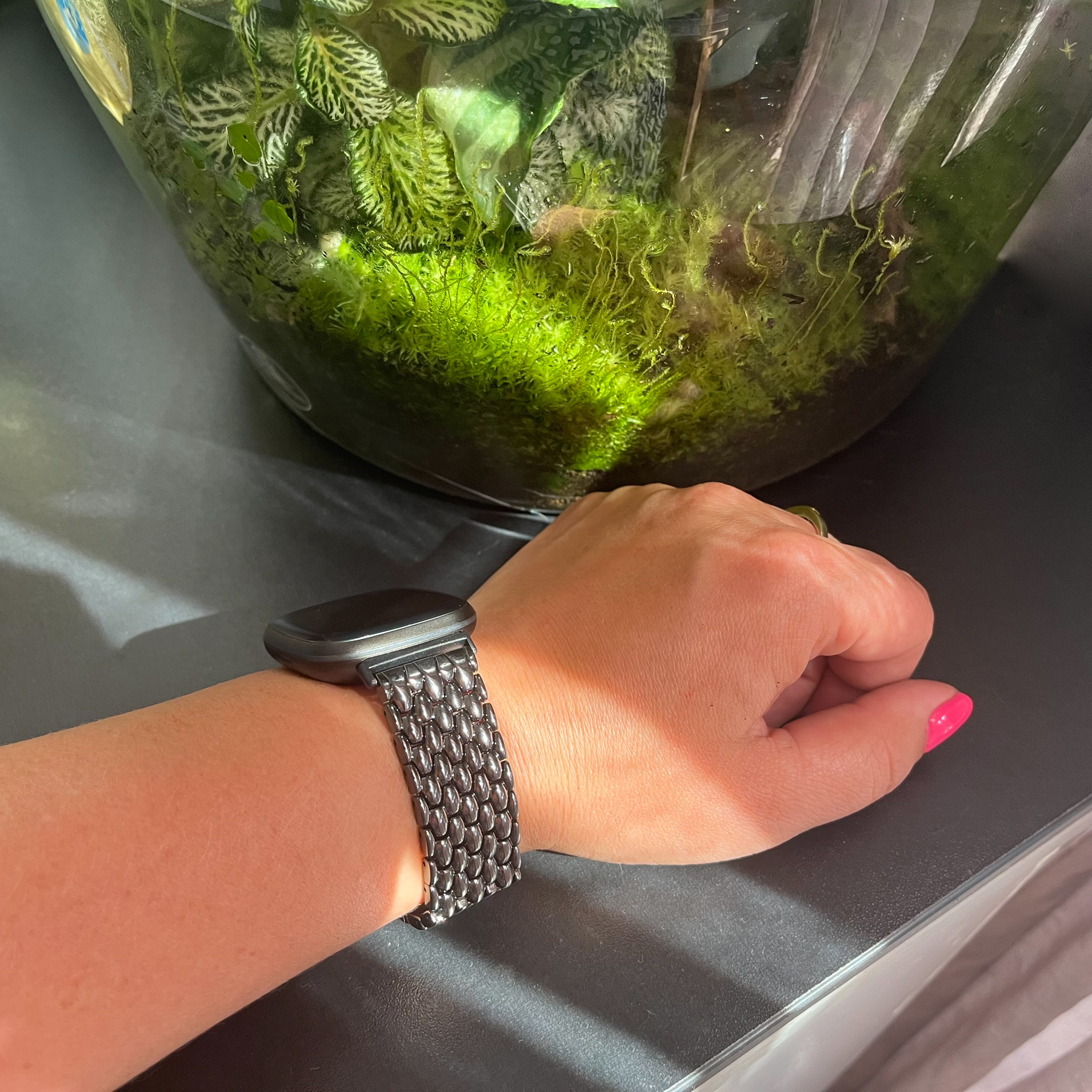 Bracelet acier dragon Fitbit Versa 3 / Sense - noir