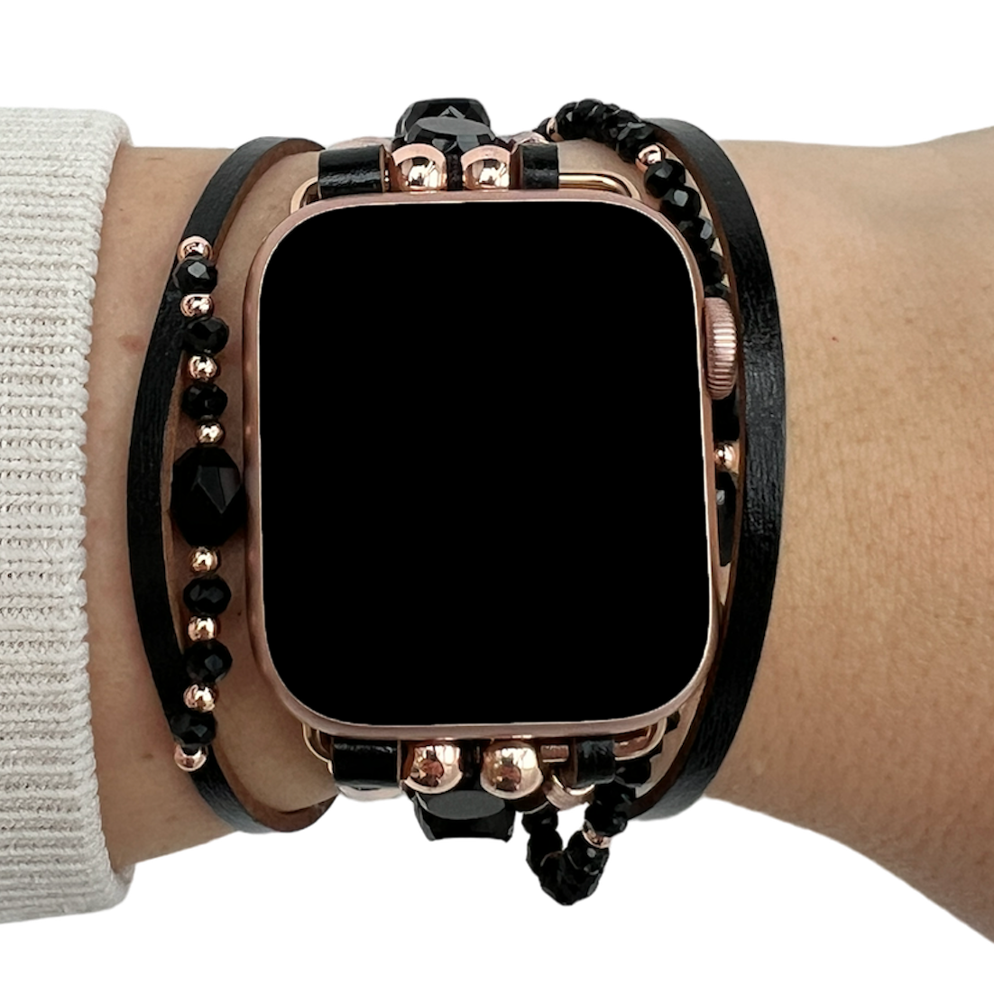 Bracelet à bijoux Apple Watch – Mandy noir