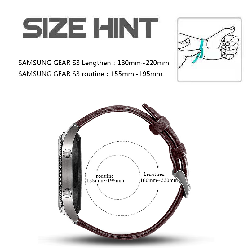 Bracelet véritable en cuir Samsung Galaxy Watch - marron foncé