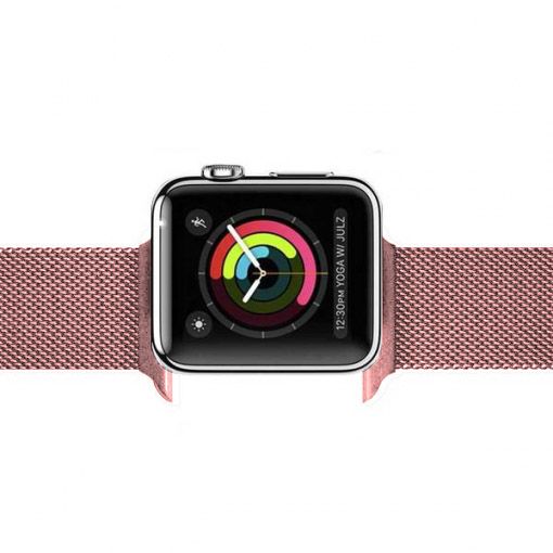 Bracelet milanais Apple Watch - rose rouge