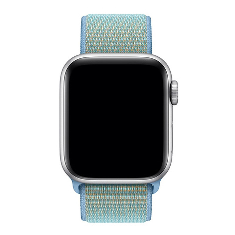 Bracelet boucle sport en nylon Apple Watch - bleuet