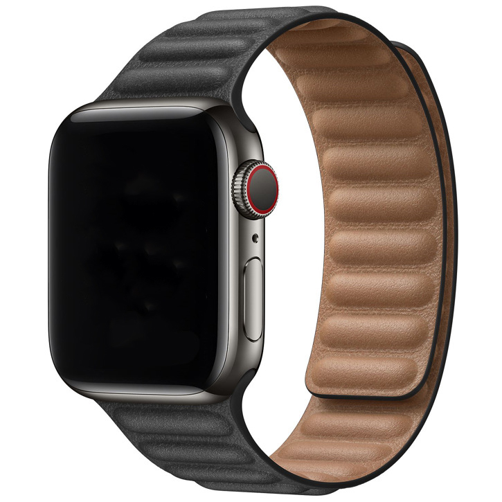 Bracelet en cuir solo Apple Watch - noir