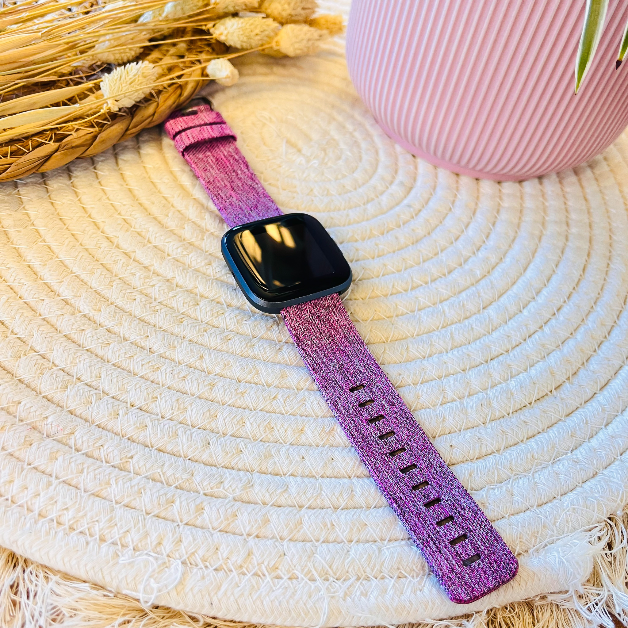 Bracelet boucle sport en nylon Fitbit Versa - violet