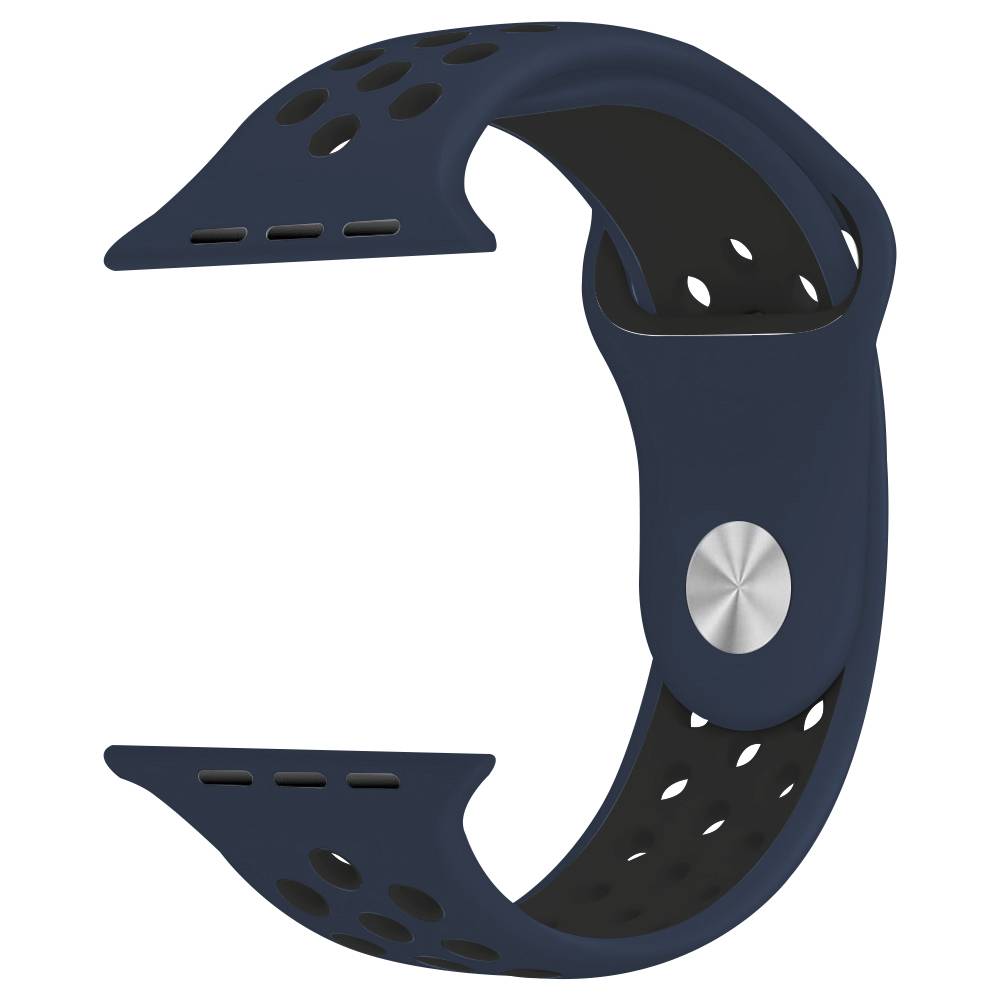 Bracelet sport double Apple Watch - bleu nuit noir