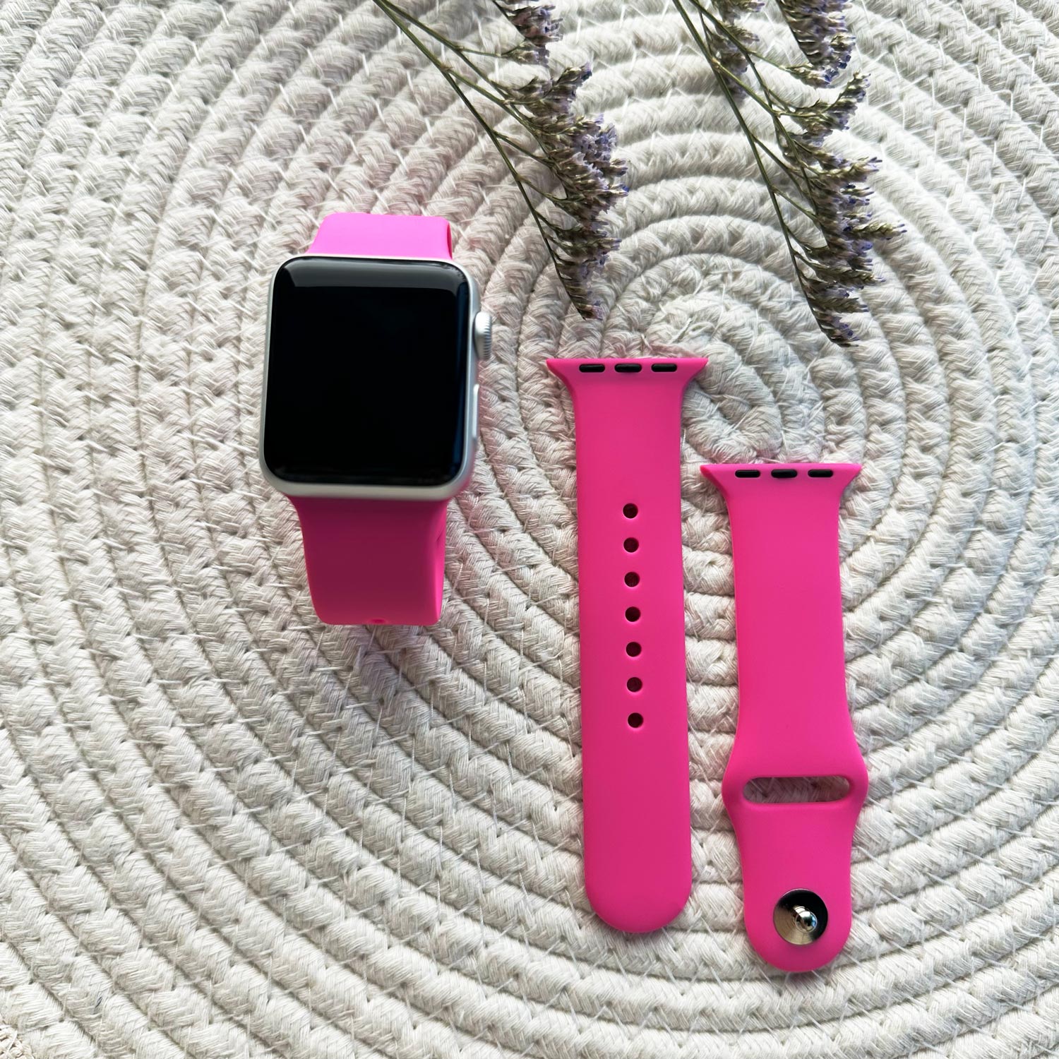 Bracelet sport Apple Watch - rose vif