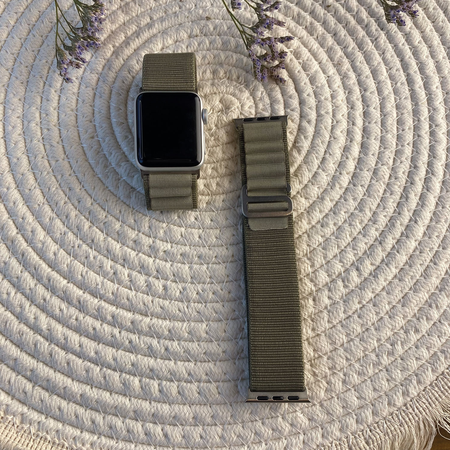 Bracelet Alpine en nylon Apple Watch - olive