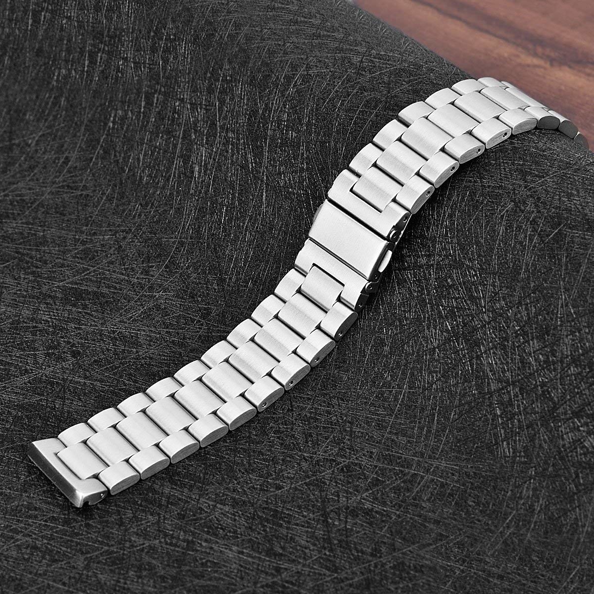 Bracelet acier perles Fitbit Versa - argent