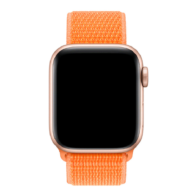 Bracelet boucle sport en nylon Apple Watch - papaye