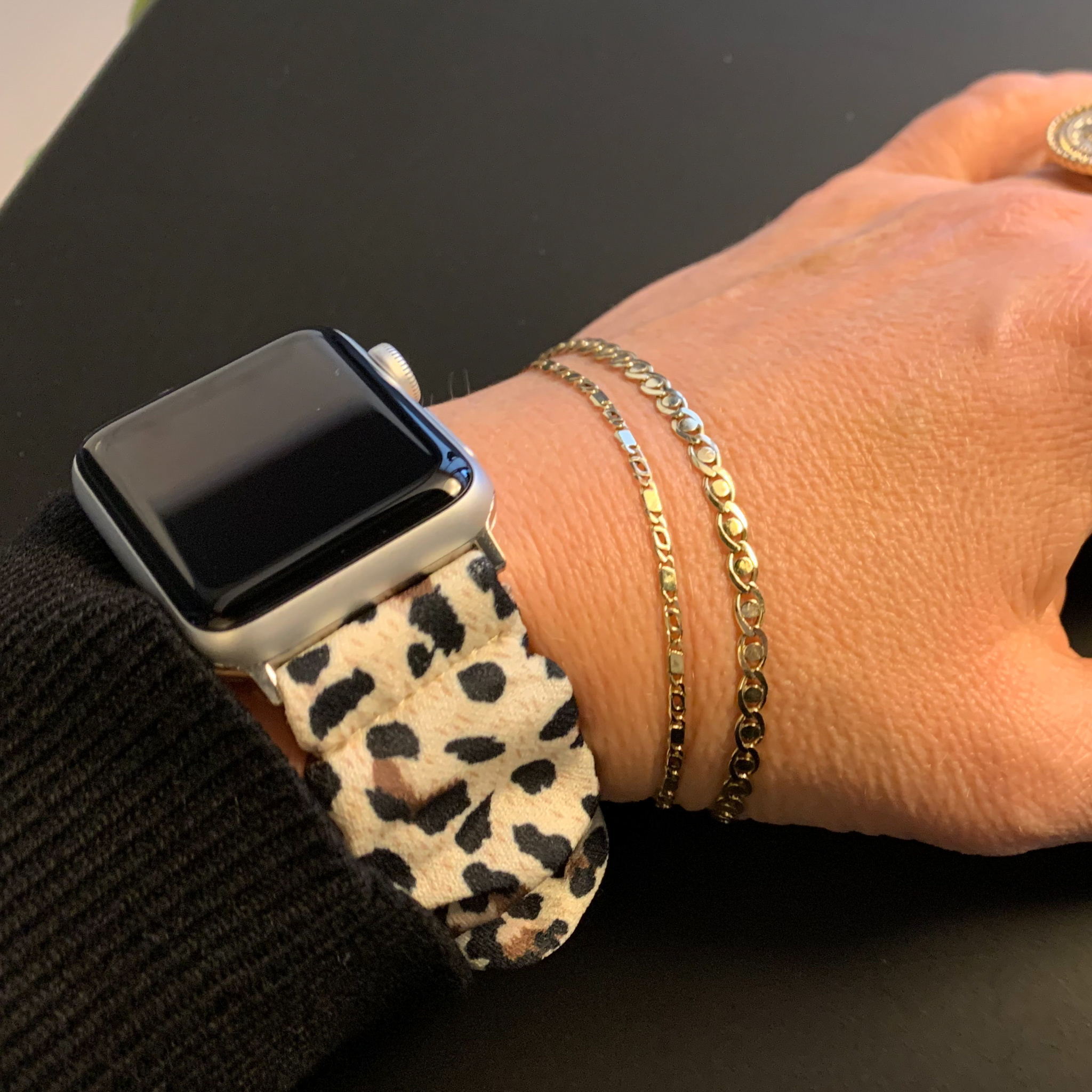 Bracelet nylon chouchou Apple Watchs - panthère