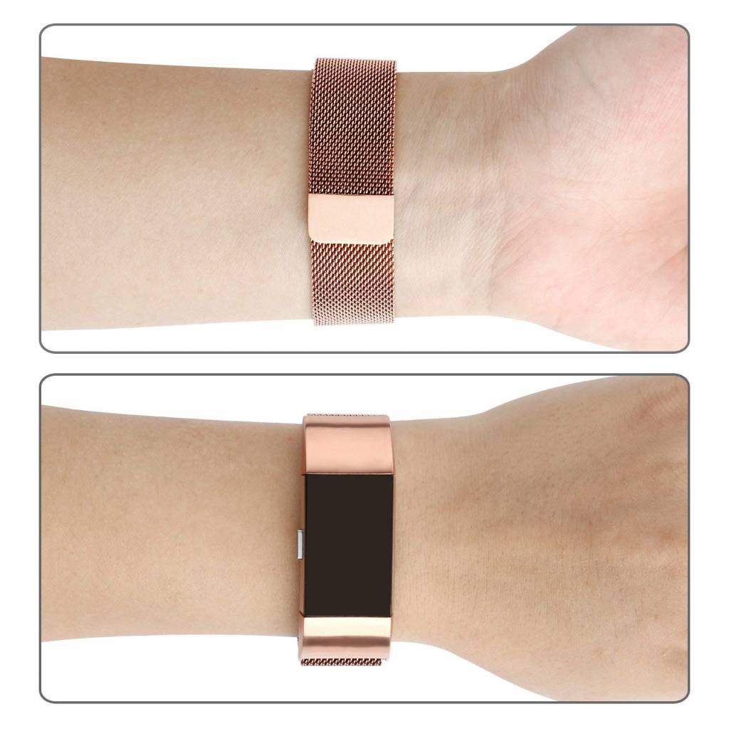 Bracelet milanais Fitbit Charge 2 - or rose