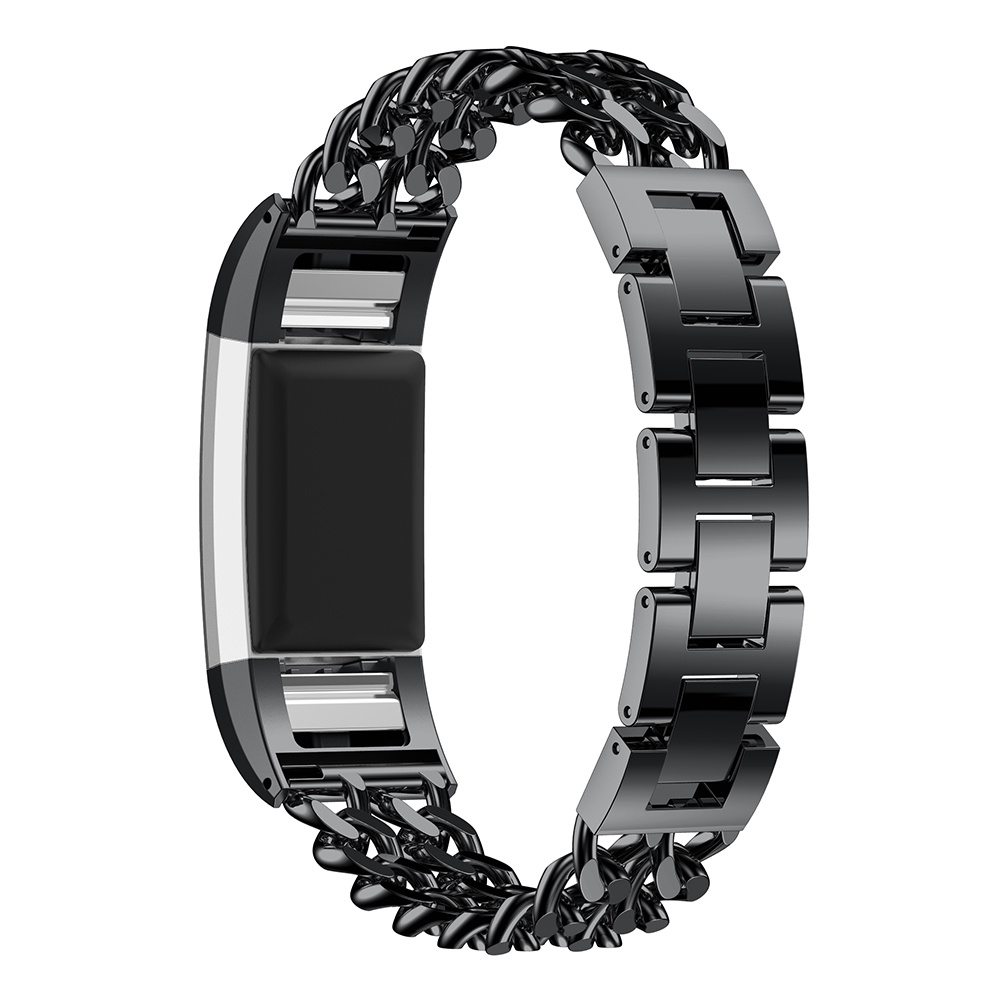 Bracelet acier cow-boy Fitbit Charge 3 & 4 - noir