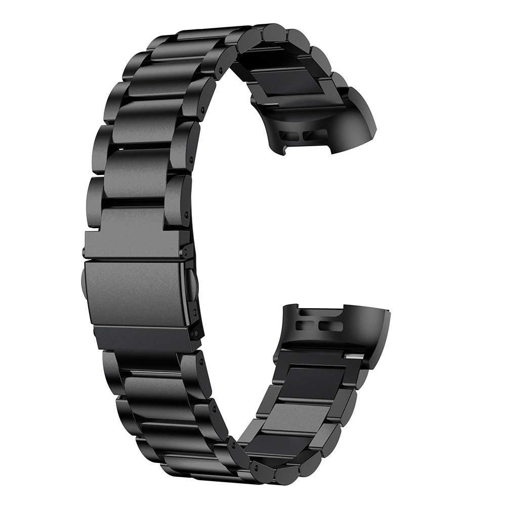 Bracelet acier perles Fitbit Charge 3 & 4 - noir