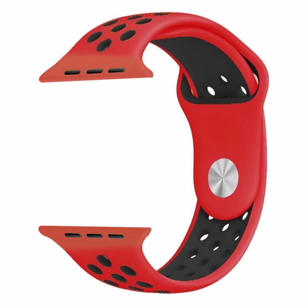 Bracelet sport double Apple Watch - rouge noir