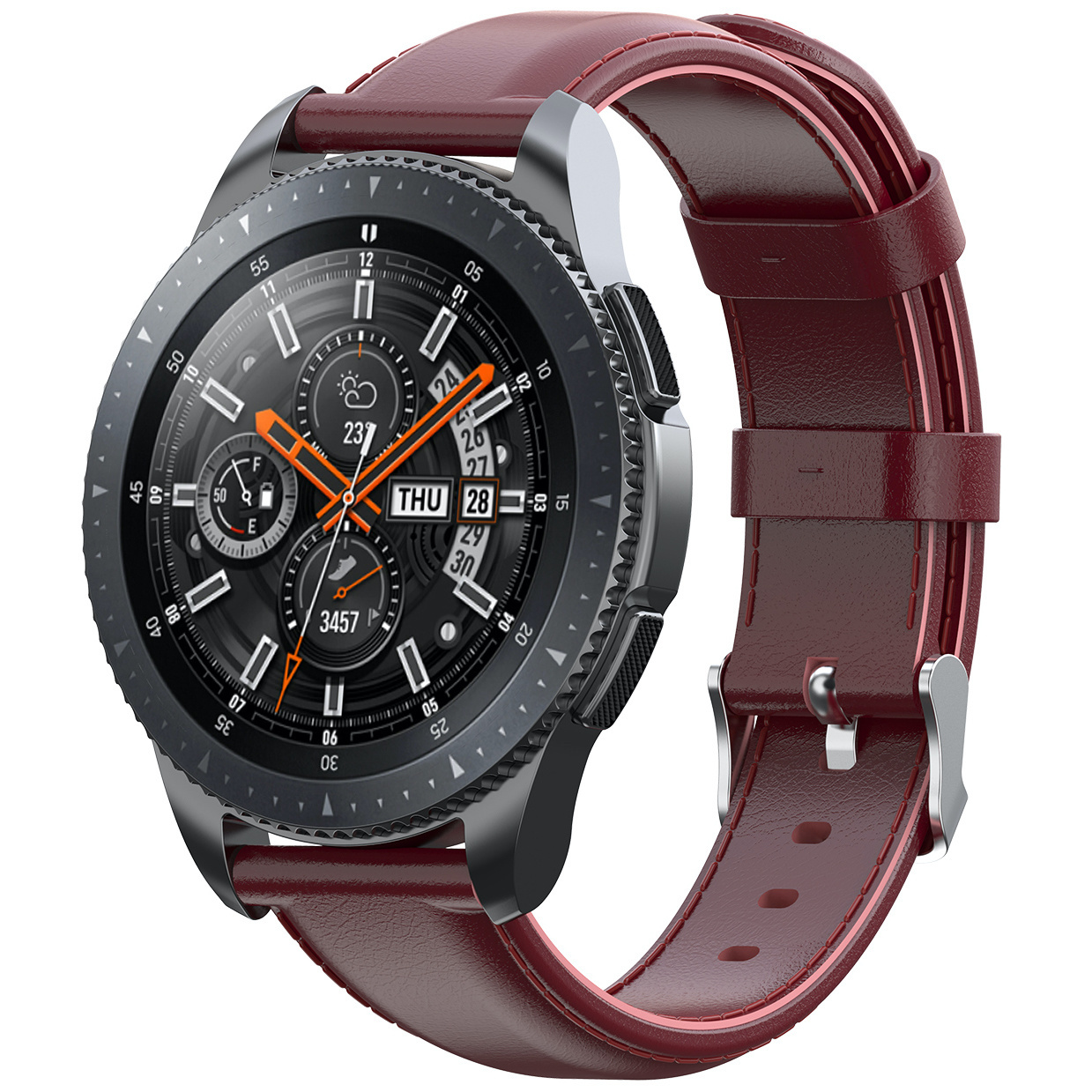 Bracelet en cuir Huawei Watch GT- rouge vin