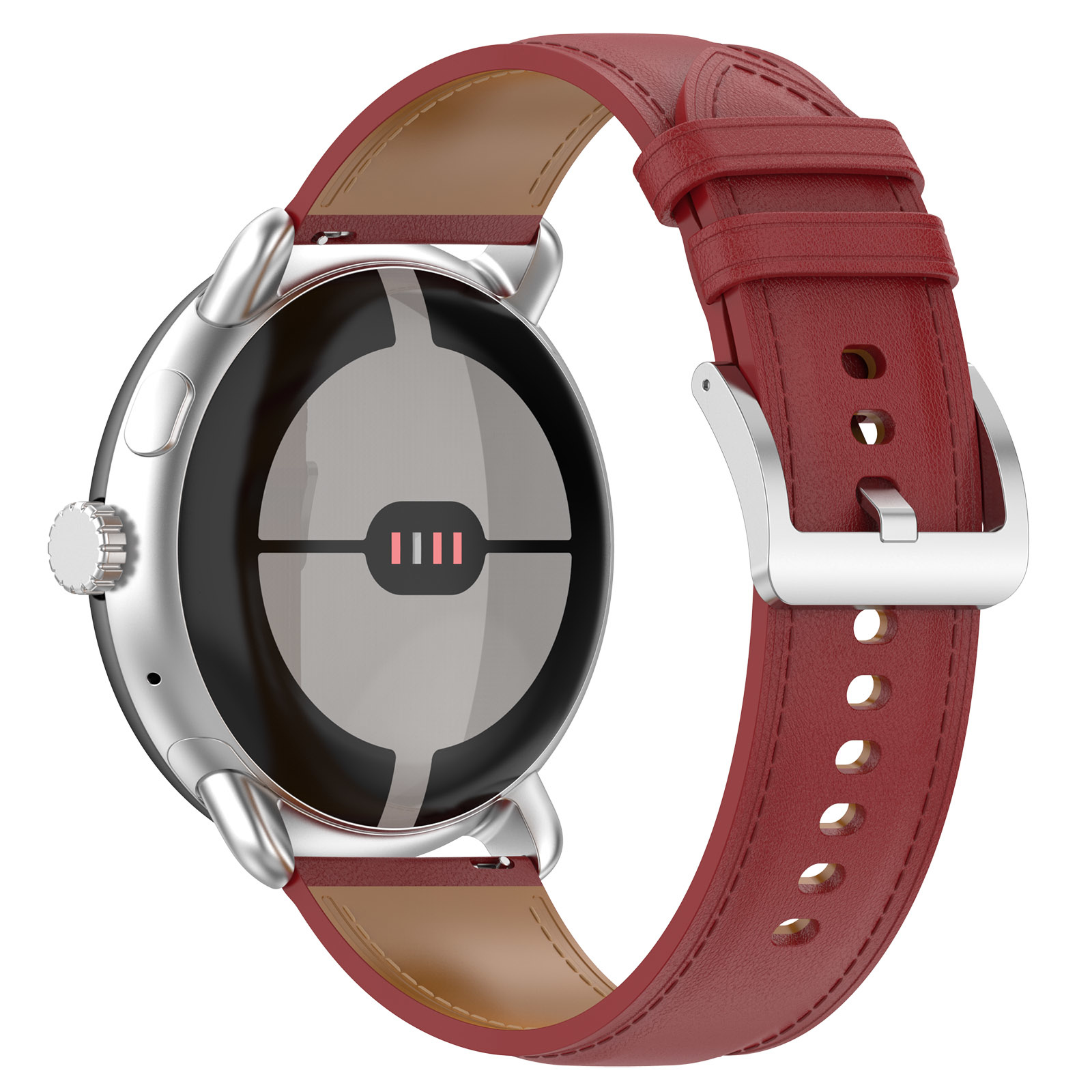 Bracelet en cuir Google Pixel Watch - rouge