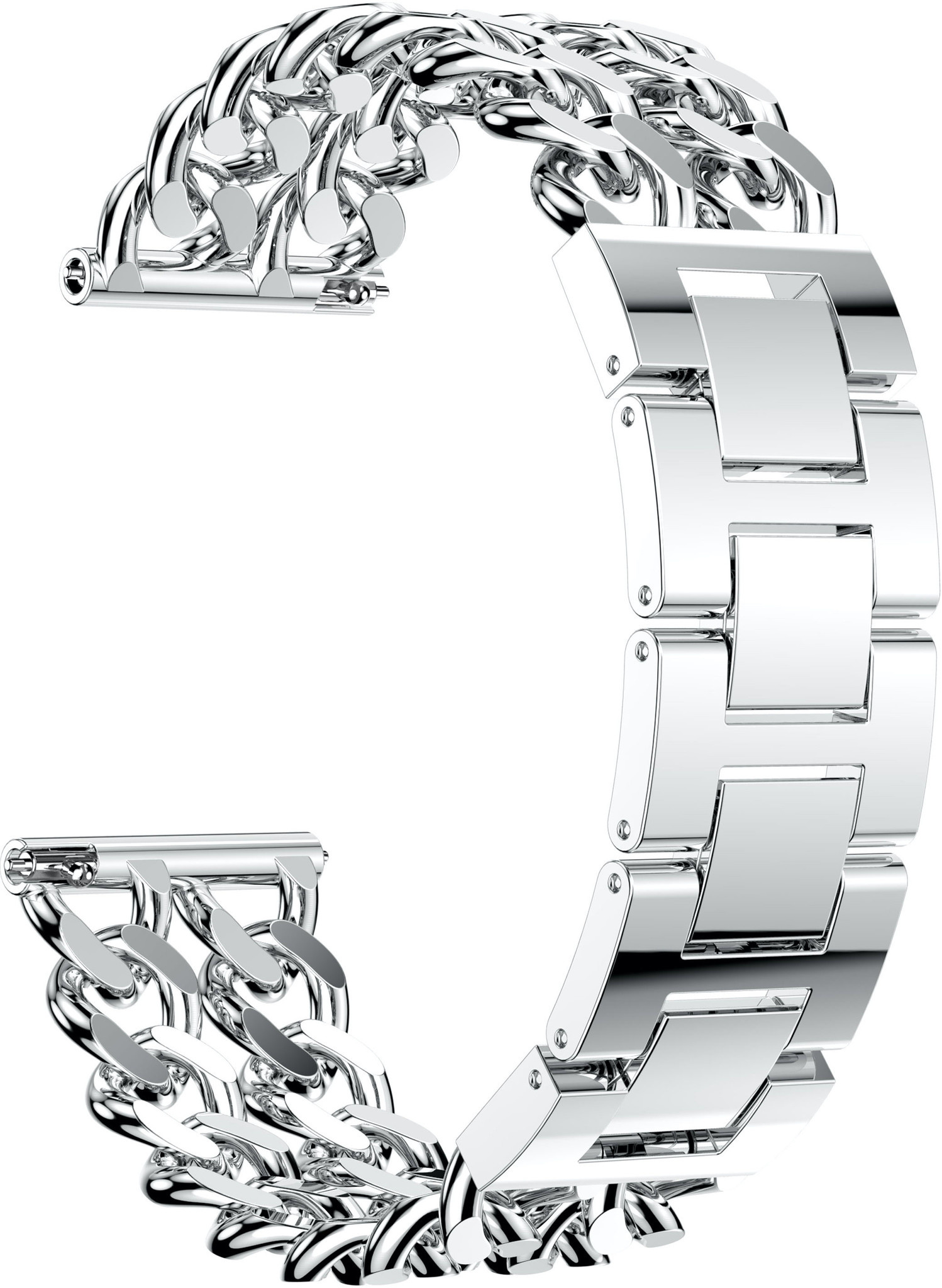 Bracelet acier cow-boy Huawei Watch GT - argent