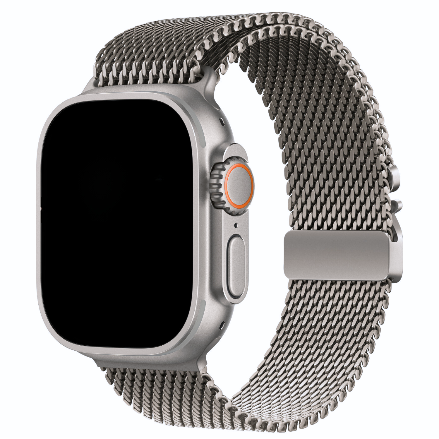 Bracelet à boucle Milanais Apple Watch - titane argent