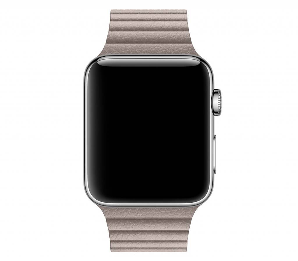 Bracelet en cuir nervure Apple Watch - kaki