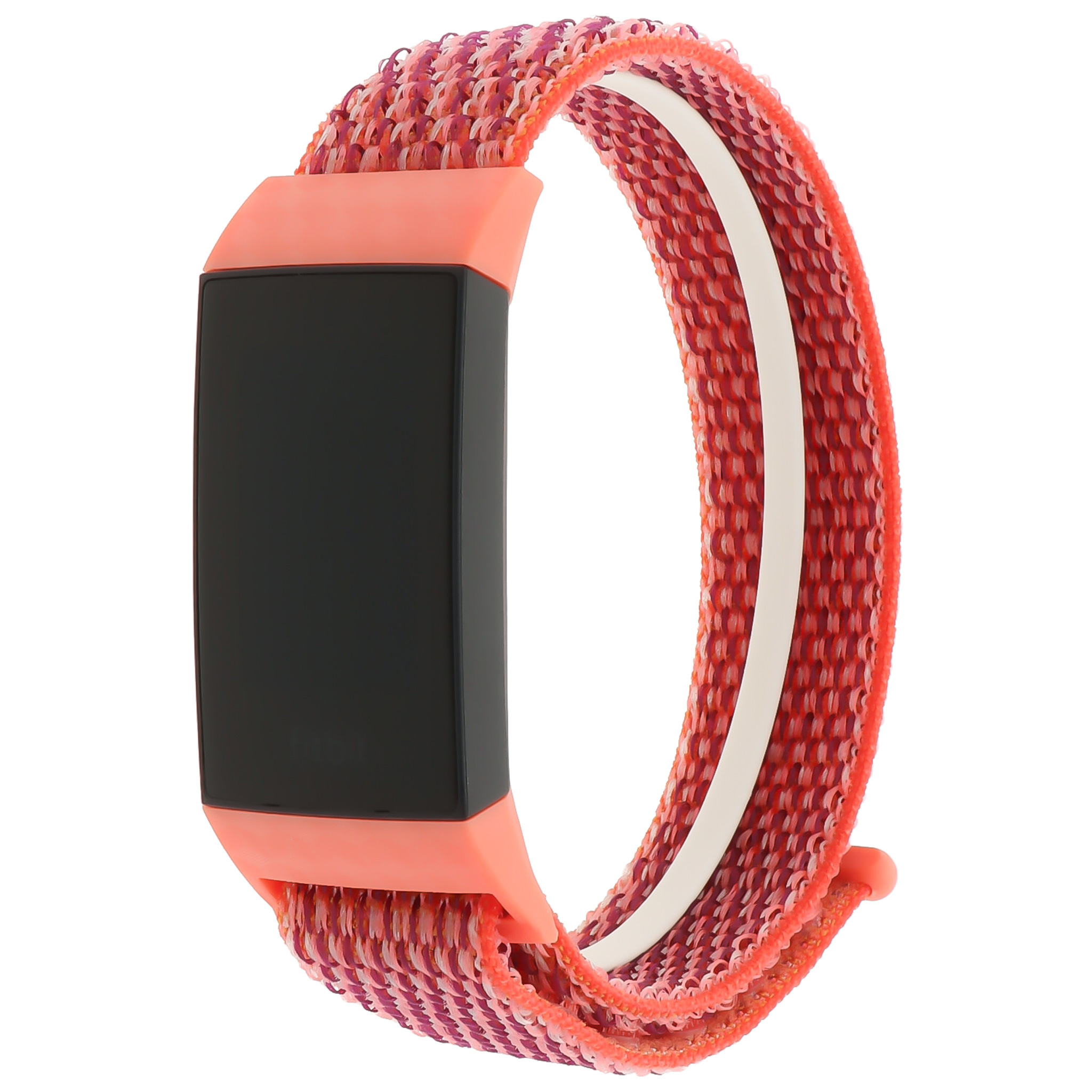 Bracelet boucle sport en nylon Fitbit Charge 3 & 4 - nectarine