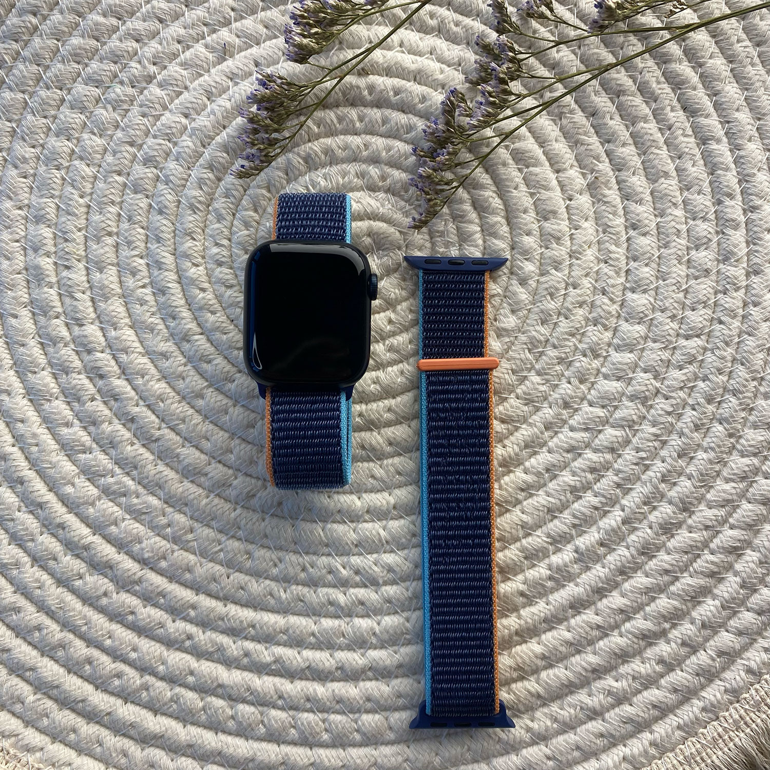 Bracelet boucle sport en nylon Apple Watch - mer profonde