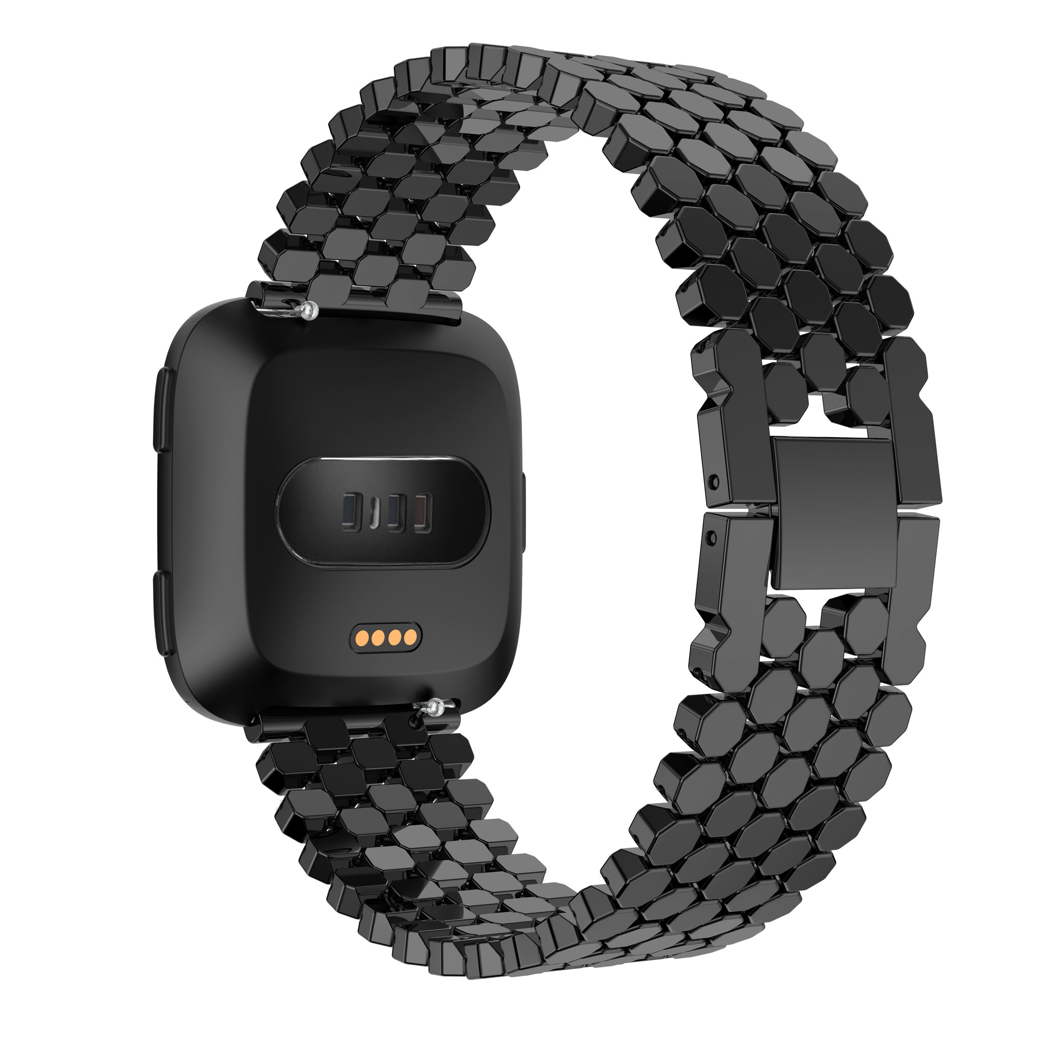 Bracelet acier poisson Fitbit Versa - noir