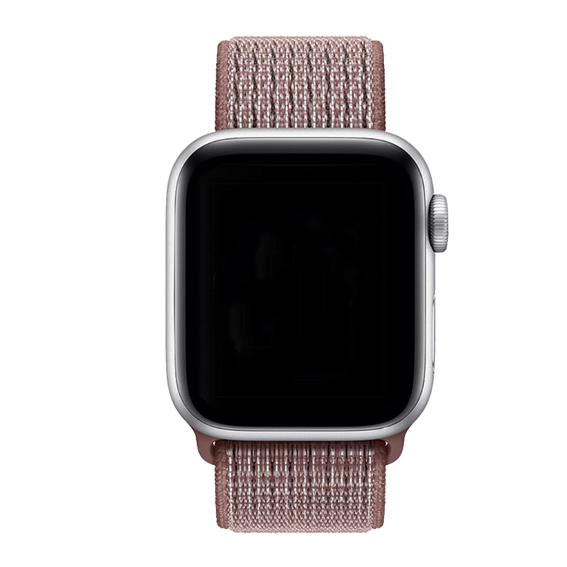 Bracelet boucle sport en nylon Apple Watch - mauve fumé