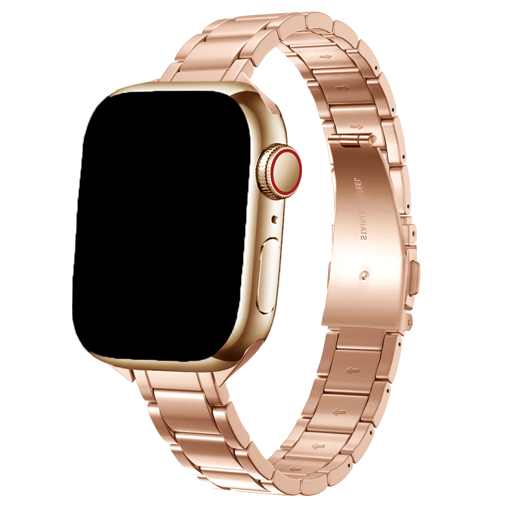 Bracelet à maillons fins Noor Apple Watch - Or Rose