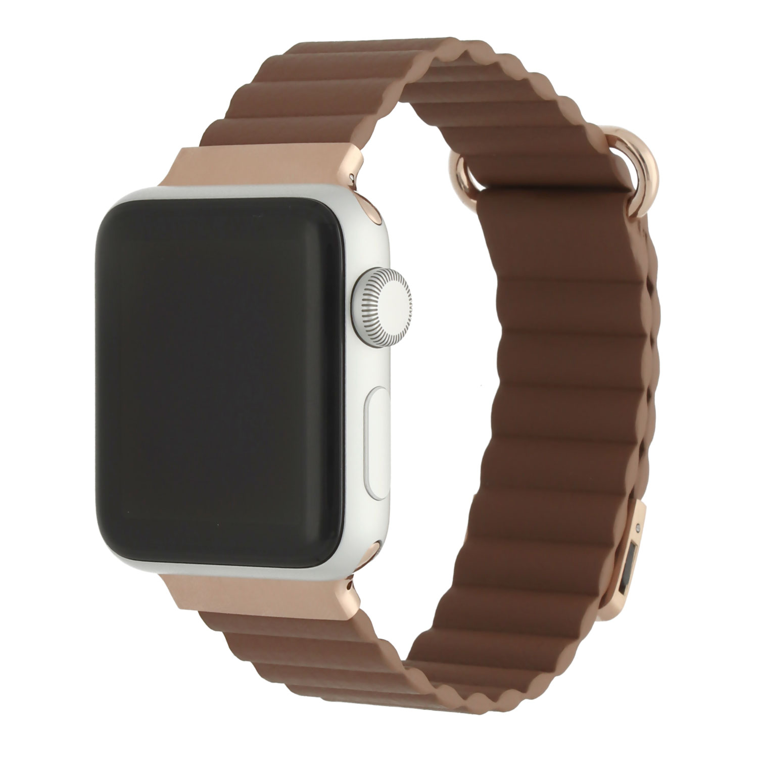 Bracelet aimanté en cuir Magna Apple Watch - Brun