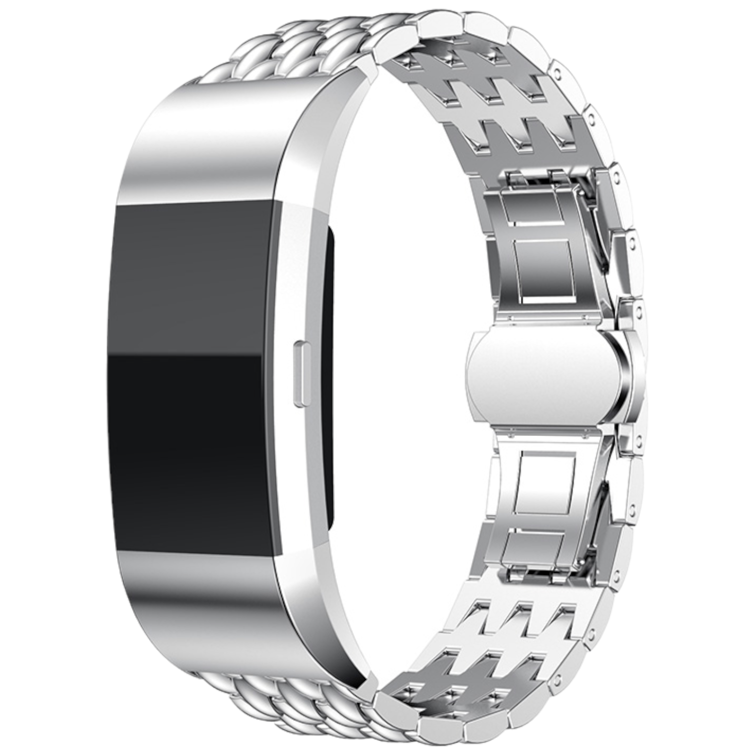 Bracelet acier dragon Fitbit Charge 2 - argent