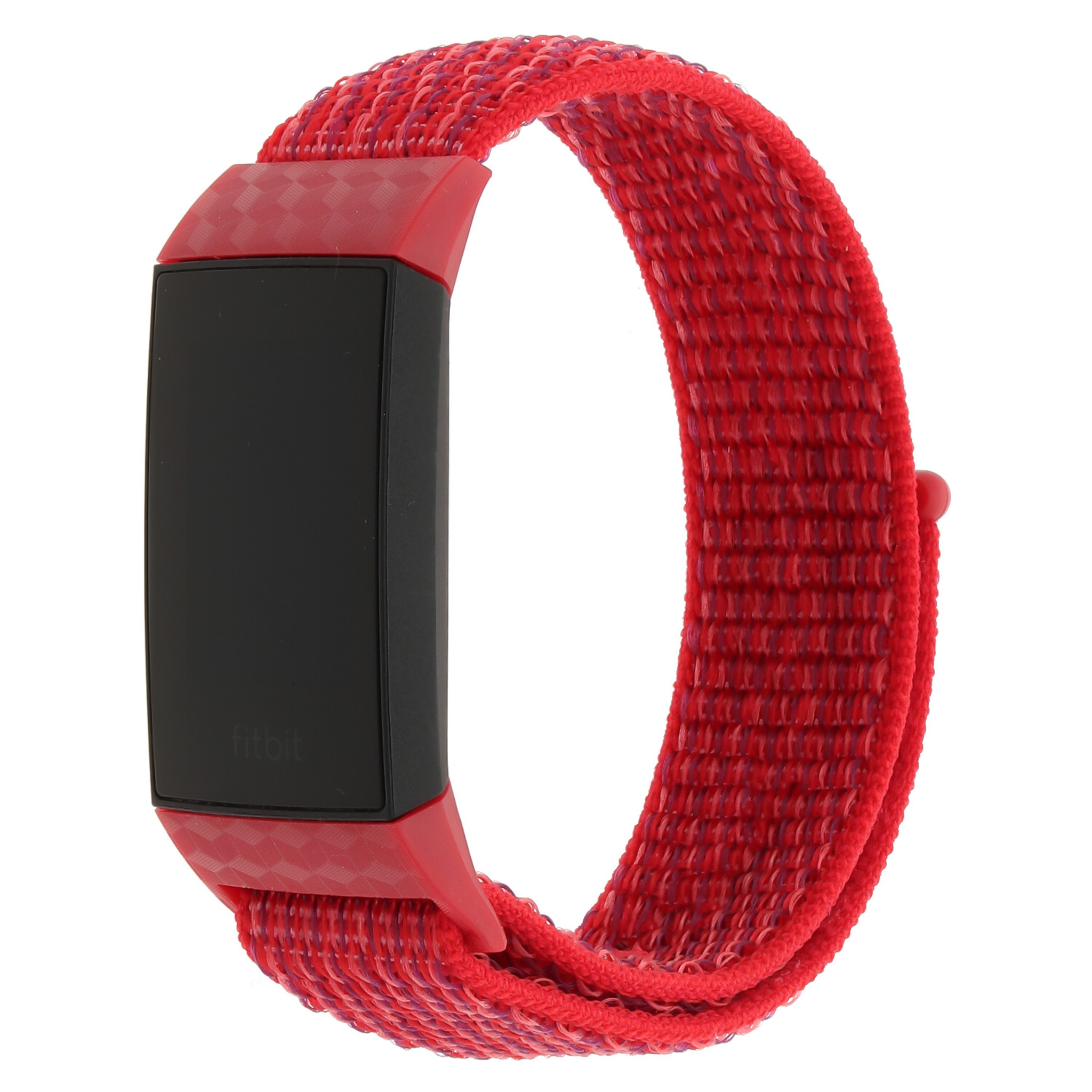 Bracelet boucle sport en nylon Fitbit Charge 3 & 4 - rouge
