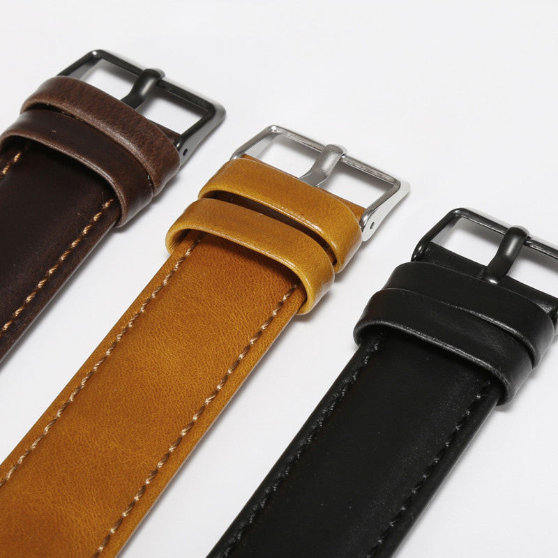 Bracelet véritable en cuir Fitbit Versa 3 / Sense - noir
