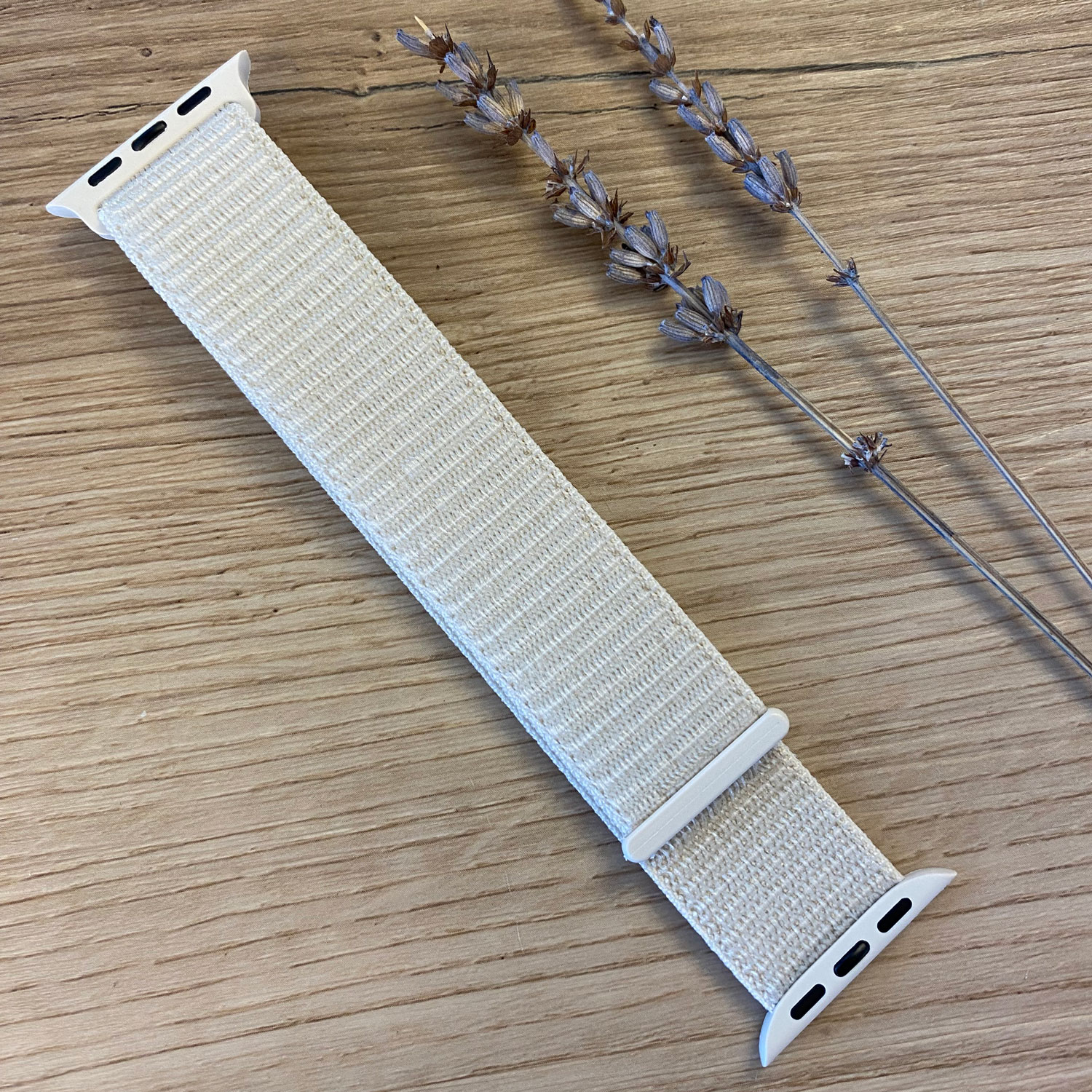 Bracelet boucle sport en nylon Apple Watch sportif - lumière stellaire