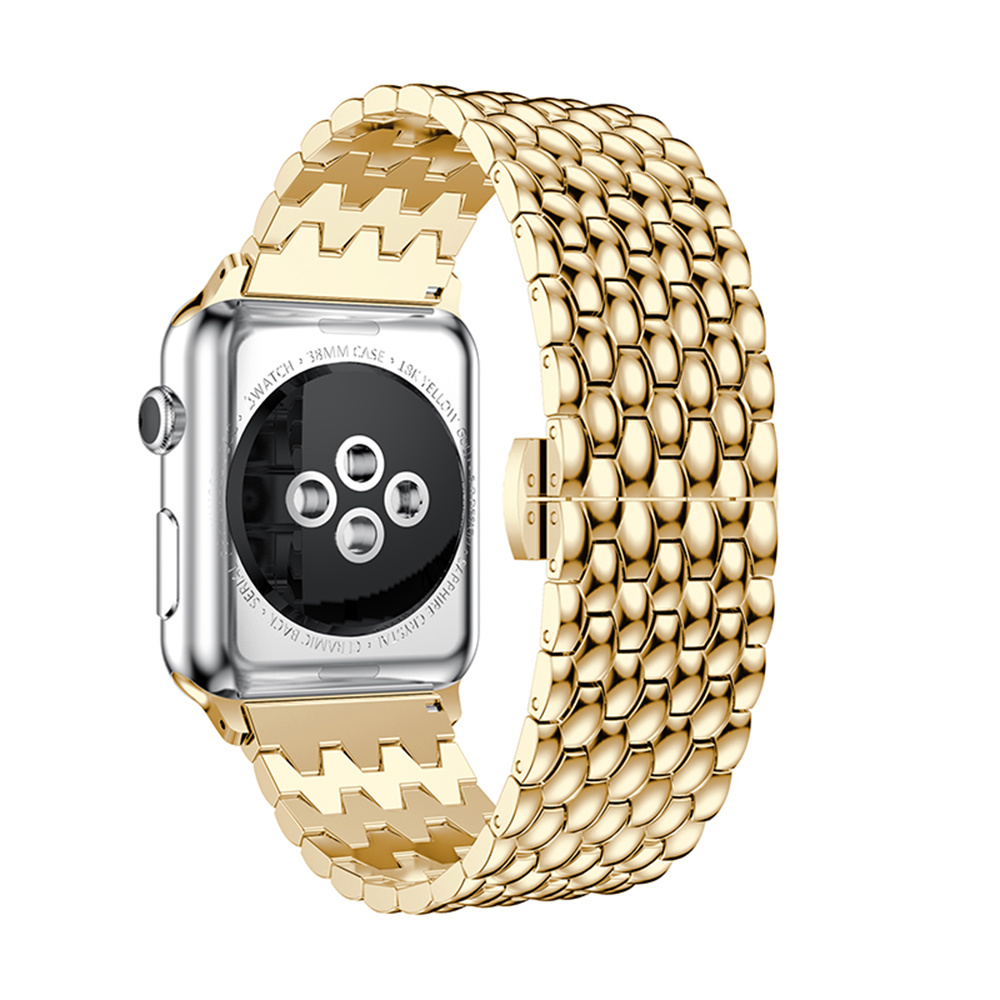 Bracelet acier dragon Apple Watch - or