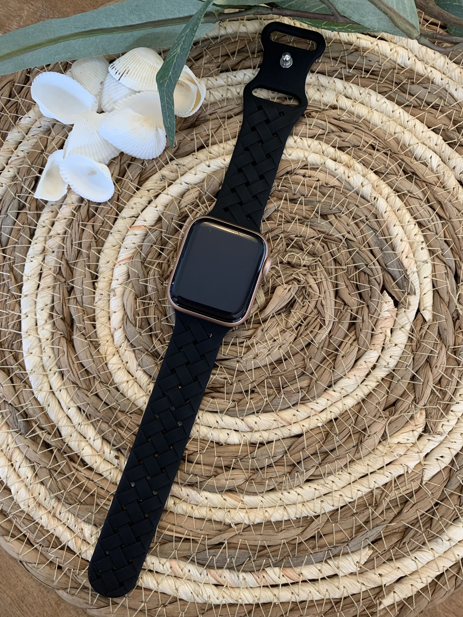 Bracelet sport tressé Apple Watch - noir