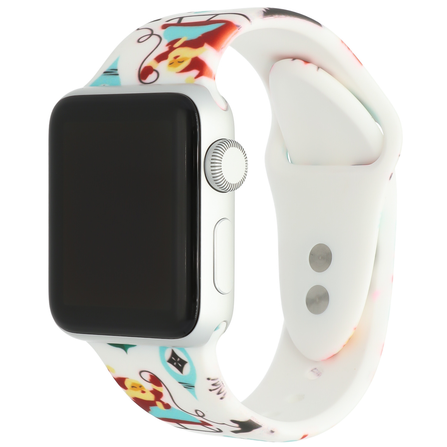 Bracelet sport imprimé Apple Watch - christmas white